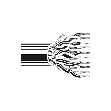 Belden Multi-Conductor Cable, AWM, 24 AWG, 2 C, Chrome, PVC, Stranded, 300V AC, Indoor, 5000 ft 9501 0605000